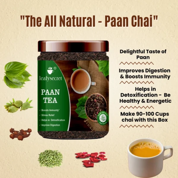 Paan Tea - Made with Real Herbs Chai/Tea for Digestion & Energy